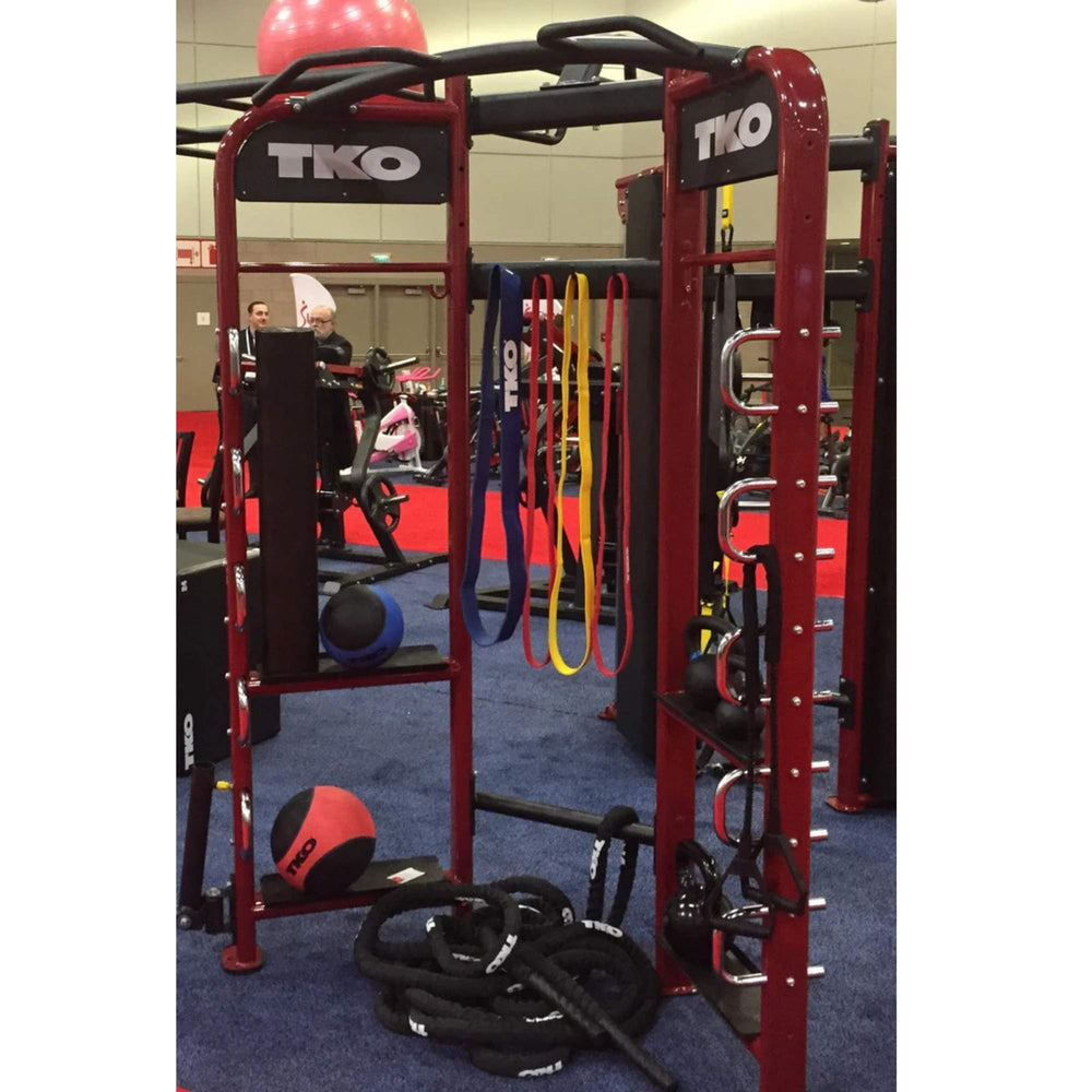 TKO Stretching+Combat+Functional Trainer 9908 red Frame on display