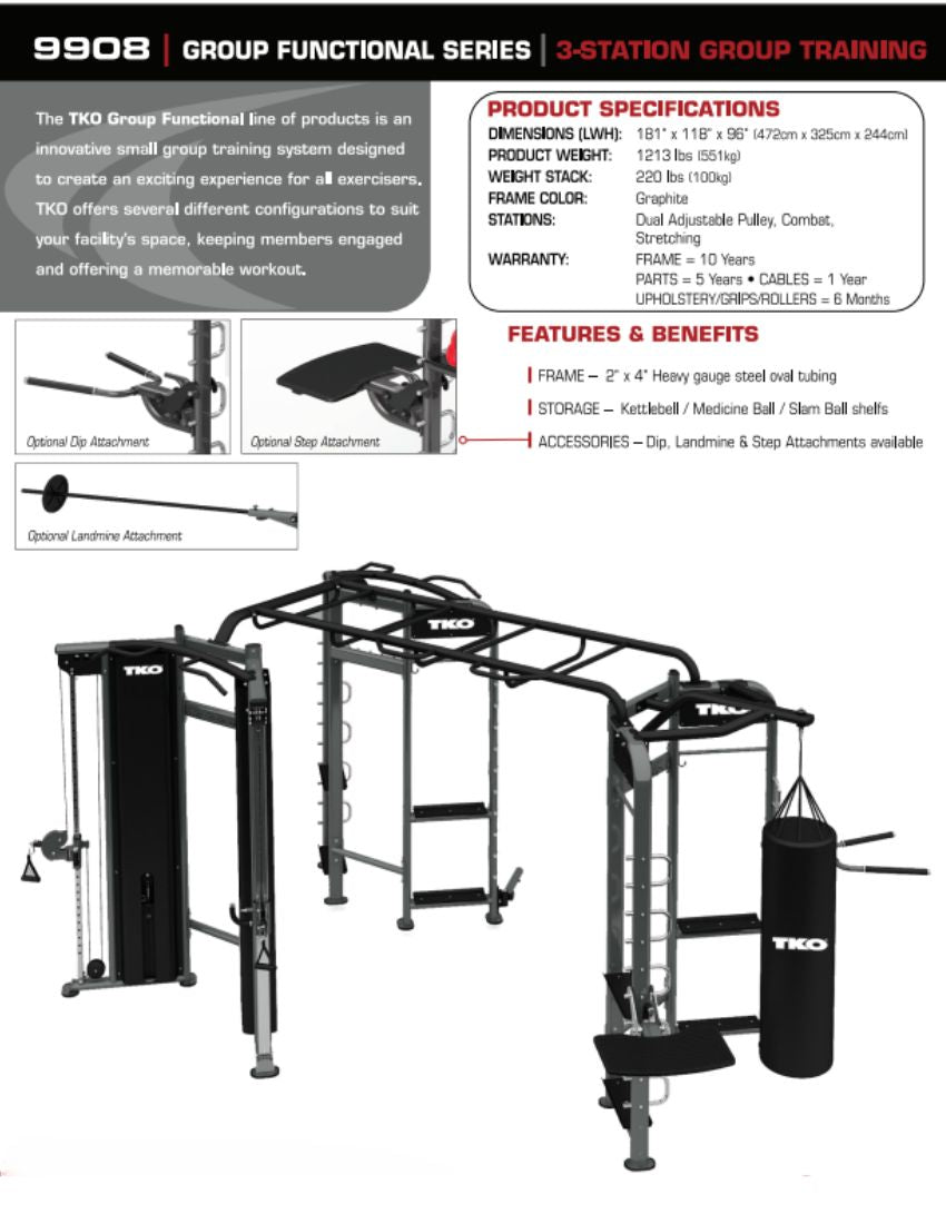 TKO Stretching+Combat+Functional Trainer 9908 Fact Sheet