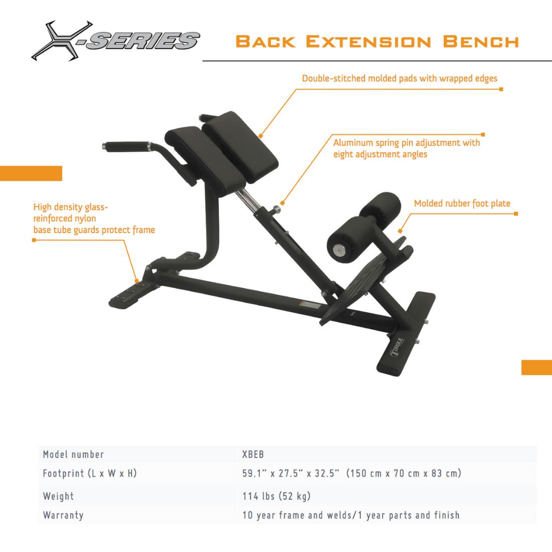 Torque Back Extension Bench XBEB - Competitors Outlet