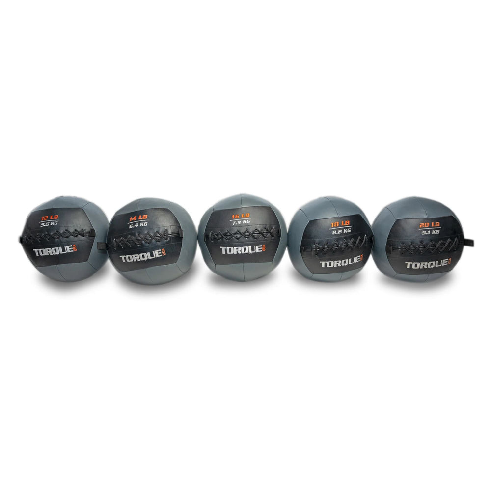 Set of five Torque resistance balls on a white background