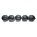 Set of five Torque resistance balls on a white background