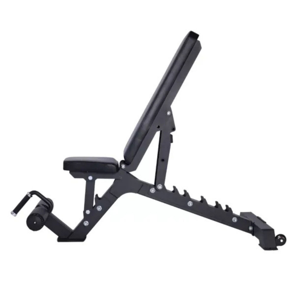 Vortex Commercial Adjustable Flat, Incline, Decline Bench with leg holders VXFIDL250 white background