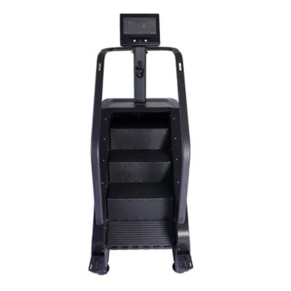 Vortex Commercial Stair Stepper with integrated TV ST4000 Front view of Vortex Stair Stepper with screen
