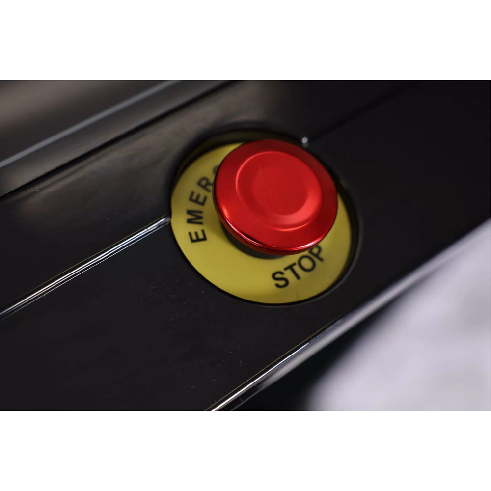 Vortex Commercial Treadmill With Integrated Tv for Streaming, Scenery and More VT5000 Close-up of red emergency stop button