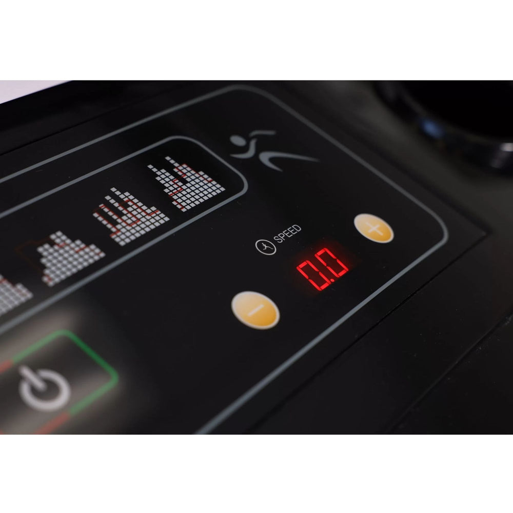 Vortex Commercial Treadmill With Integrated Tv for Streaming, Scenery and More VT5000 Close-up of speed control buttons and LED display