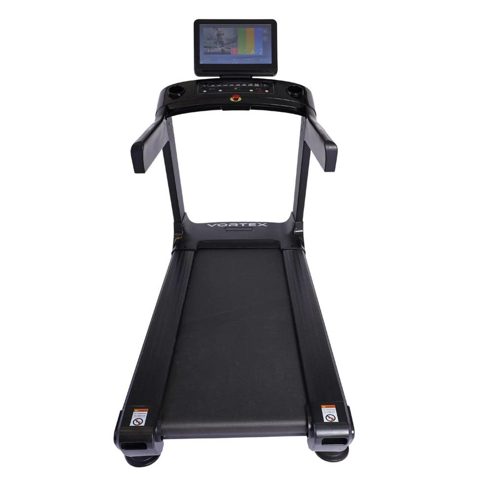 Vortex Commercial Treadmill With Integrated Tv for Streaming, Scenery and More VT5000 Front view 