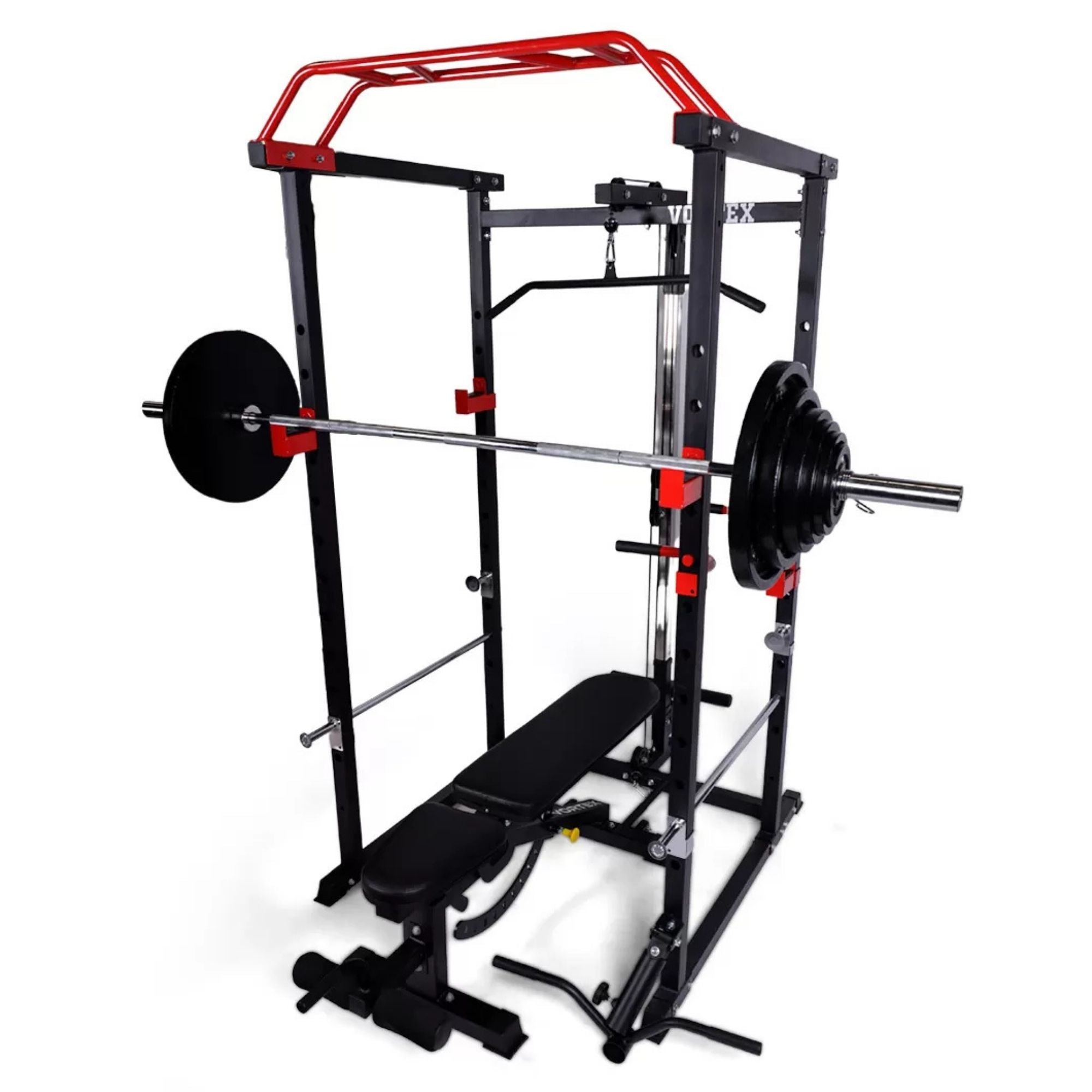 Lat Attachment Powerhouse Weight Bench With Lat Pulldown Olympic