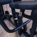 Close-up of the adjustable seat and pin-lock mechanism on the Body-Solid G1S Multi-Station Gym, showcasing build quality and user customization