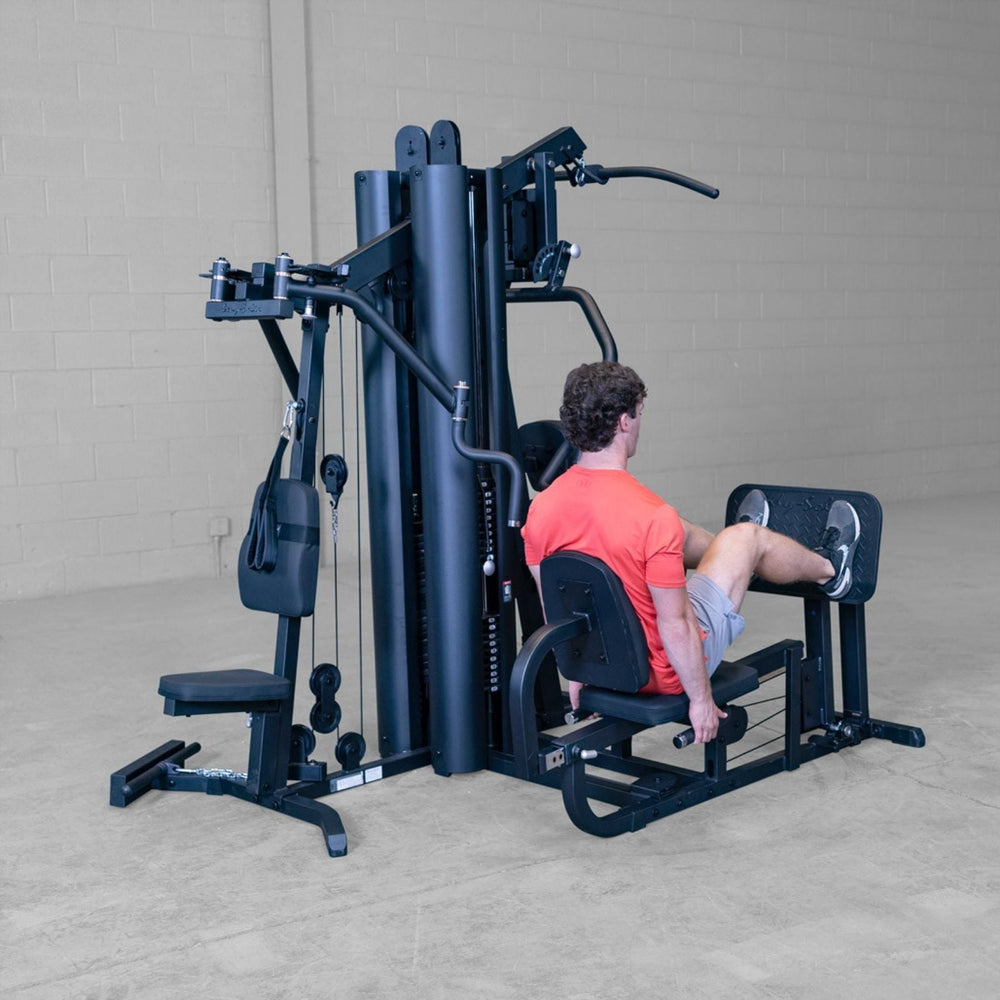 Body-Solid G9B multi-stack home gym featuring integrated leg press station for lower body training
