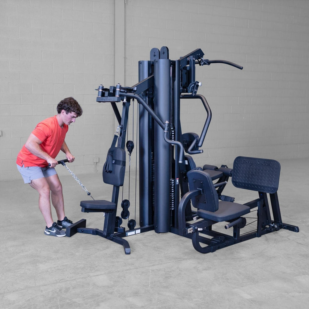 Body-Solid G9B multi-stack home gym featuring low pulley row station for back and upper body training
