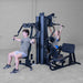 Body-Solid G9B multi-stack home gym featuring pec deck chest fly and lat pulldown stations for simultaneous training

