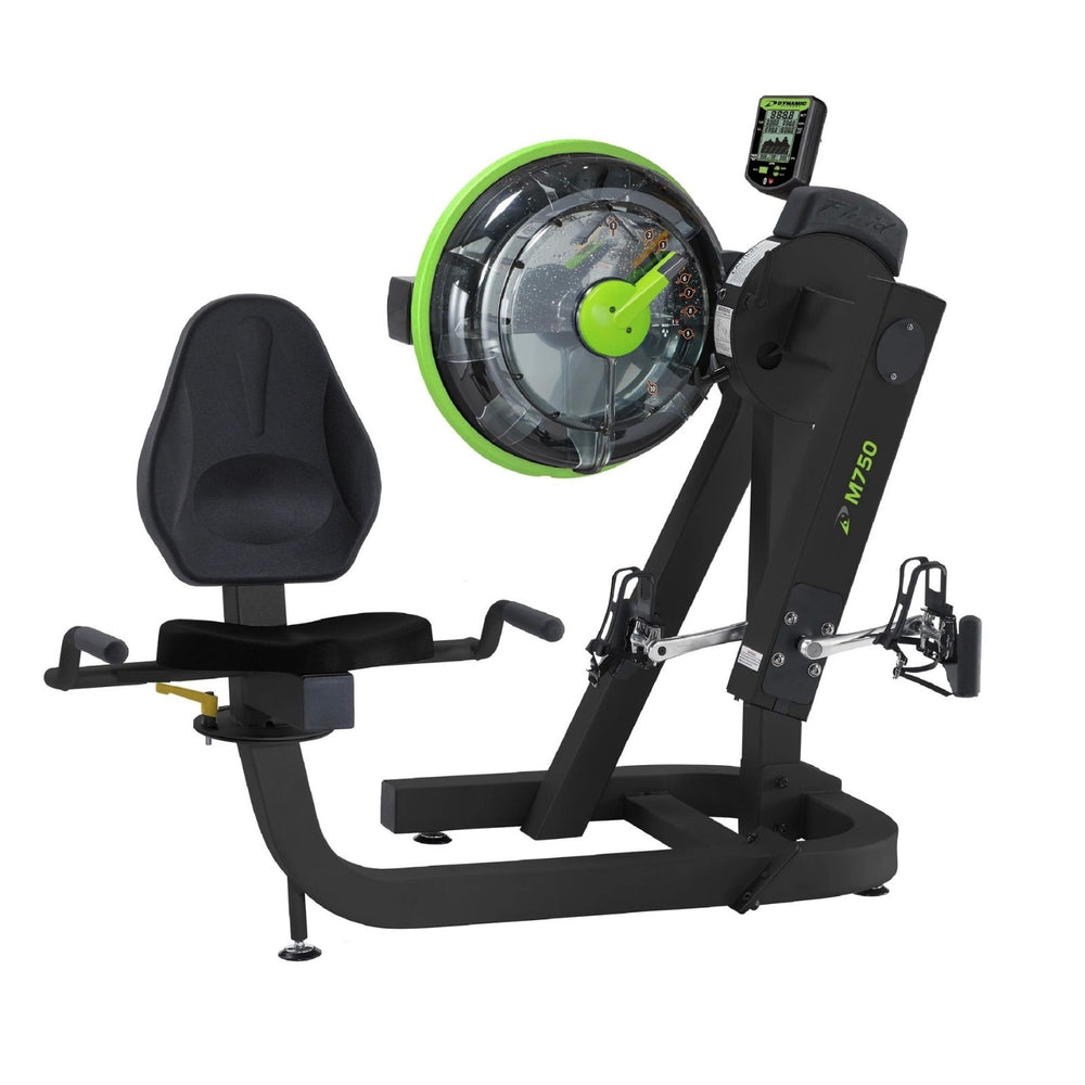 Dynamic Fluid Fitness M750 Cycle XT commercial dual trainer with arm ergometer handles and recumbent pedal system.