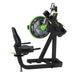 Side view of Dynamic Fluid Fitness M750 Cycle XT dual-function upper and lower body trainer with swivel seat and recumbent cycling position.