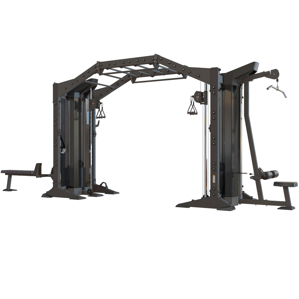 Torque 2-Module X-SELECT Bridge commercial cable and strength-training package, Satin Black