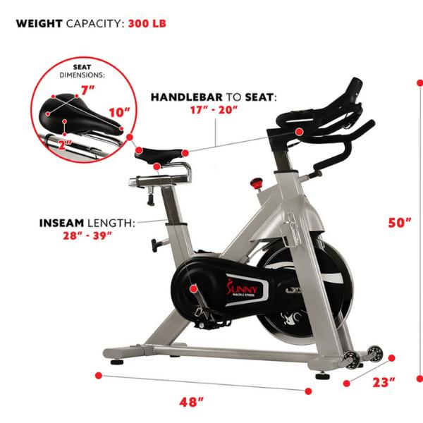 Belt Drive Exercise Bike with Cadence Sensor SF B1735