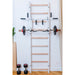 BenchK Wall Bar 711W front view with pull up bar and barbell holder