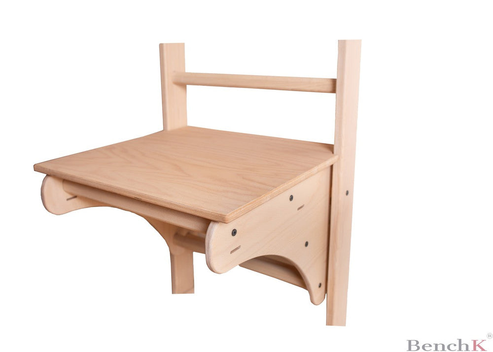 BenchK Wall Bar Package 112 woodens pull up bar with benchtop 