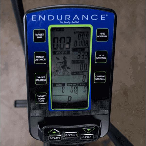 Endurance Fan Bike Black FB300B Console for Fitness Programs