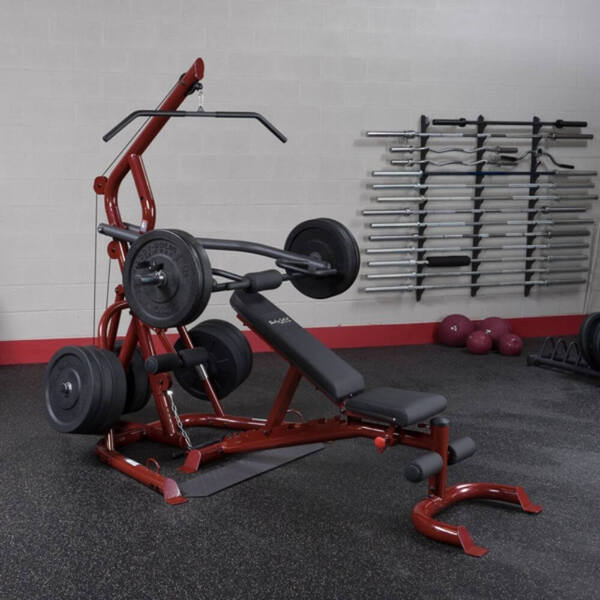 Body-Solid Corner Leverage Gym Package GLGS100P4 Angle View