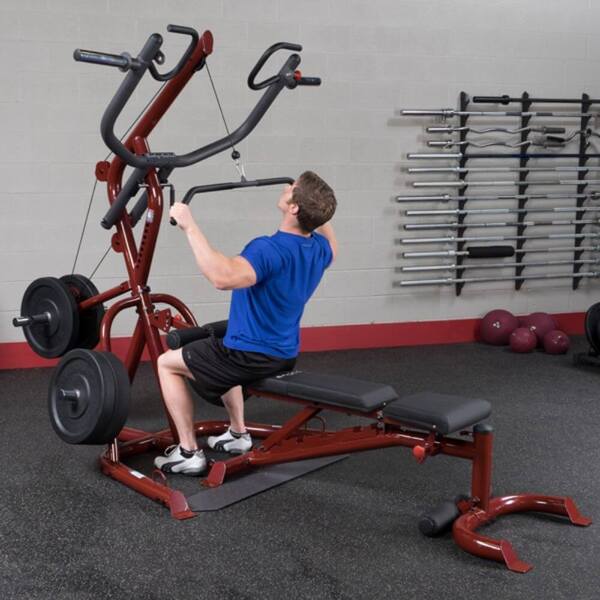 Body-Solid Corner Leverage Gym Package GLGS100P4 Lat Pull