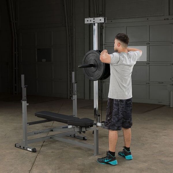 Body-Solid Lat Pull Low Row Attachment GLRA81 Standing shrugs