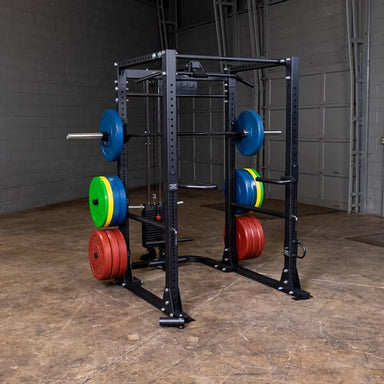 Body-Solid Power Rack GPR400 Weights Loaded
