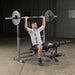 Body-Solid Powercenter Combo Bench Lat Package GDIB46LP4 Military Press