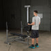 Body-Solid Powercenter Combo Bench Lat Package GDIB46LP4 Standing Bicep Curls