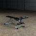 Body-Solid Powerline Flat Incline Decline Bench PFID130X with back extended down to flat