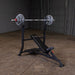 Body-Solid Pro Clubline Olympic Incline Bench SOIB250 with Weights Racked