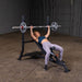 Body-Solid Pro Clubline Olympic Incline Bench backrest 30 degree incline female model lifting