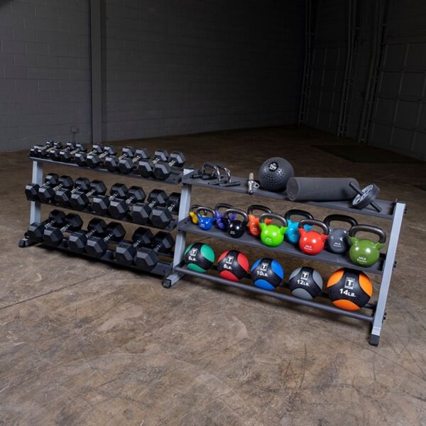 Body-Solid Pro Dumbbell Rack is Organized