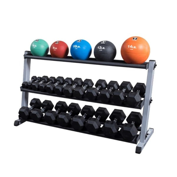 Body-Solid Pro Dumbbell Rack with 3rd Level for Weights