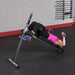 Body-Solid Pro-Style Adjustable Ab Board GAB60 Decline situp with dumbbell intensity