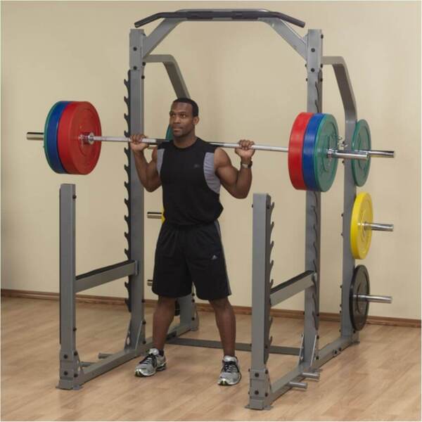 Body-Solid Proclub Multi Squat Rack with model squatting