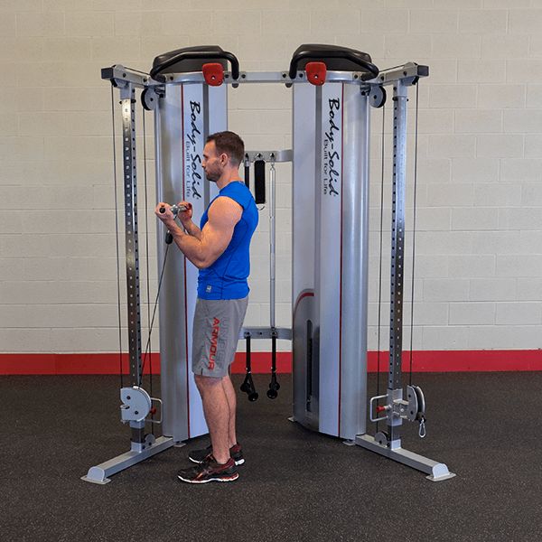 Body-Solid Series II Functional Trainer S2FT Bicep Curl on one Tower