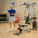 Body-Solid Powerline Single Stack Home Gym P2X with Shoulder and Obliques engaged