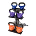 Body-Solid Compact Kettlebell Rack GDKR50 Blue, Purple, Orange Kettleballs