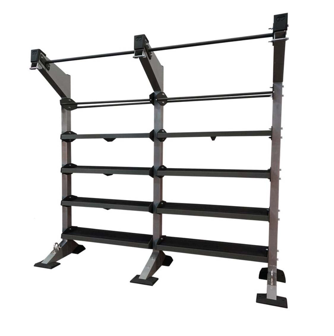 Diamond Fitness Storage Bay Single Rack 5 Tier with Suspension Trainer DF1RS Extension Rack