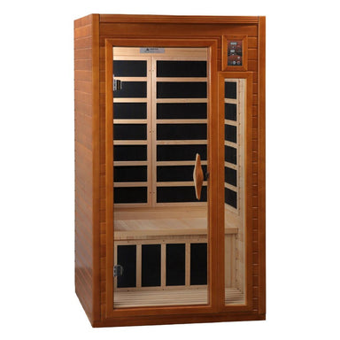 Dynamic "Barcelona" 1-2-person Low  EMF Far Infrared Sauna, DYN-6106-01 Front Angle View