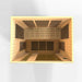Dynamic "Lugano Elite" 3-Person Ultra Low EMF Far Infrared Sauna, DYN-6336-03 FS top down interior layout