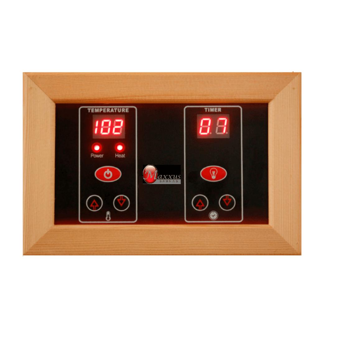 Dynamic Maxxus 3-Person Low EMF FAR Infrared Sauna Canadian Hemlock, MX-K306-01 temperature control