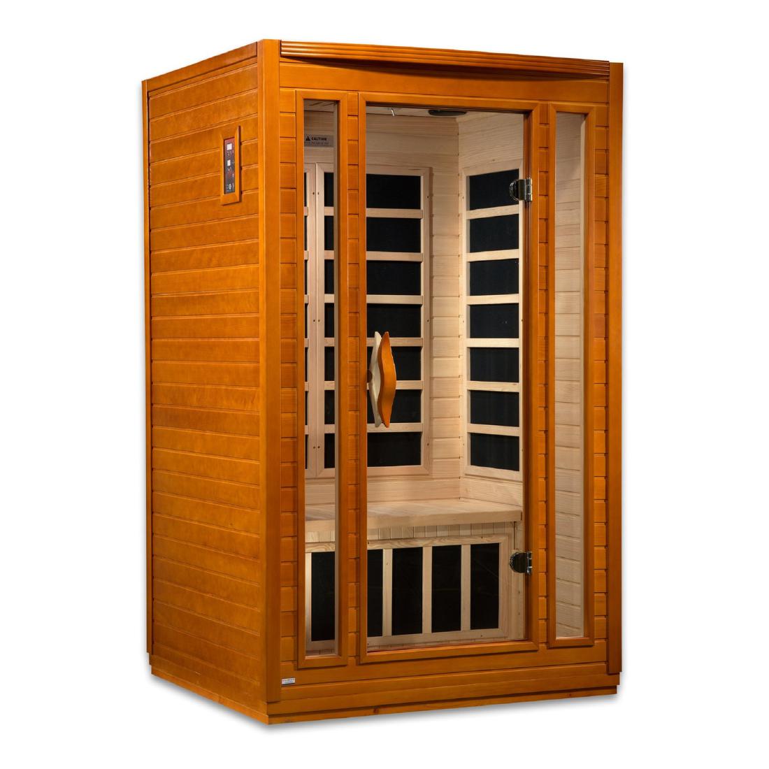 Dynamic "San Marino Edition" 2-Person Low EMF Far Infrared Sauna, DYN-6206-01 control panel on side