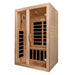 Dynamic "Santiago" 2-Person Low EMF Infrared Sauna, DYN-6209-01 side angle view