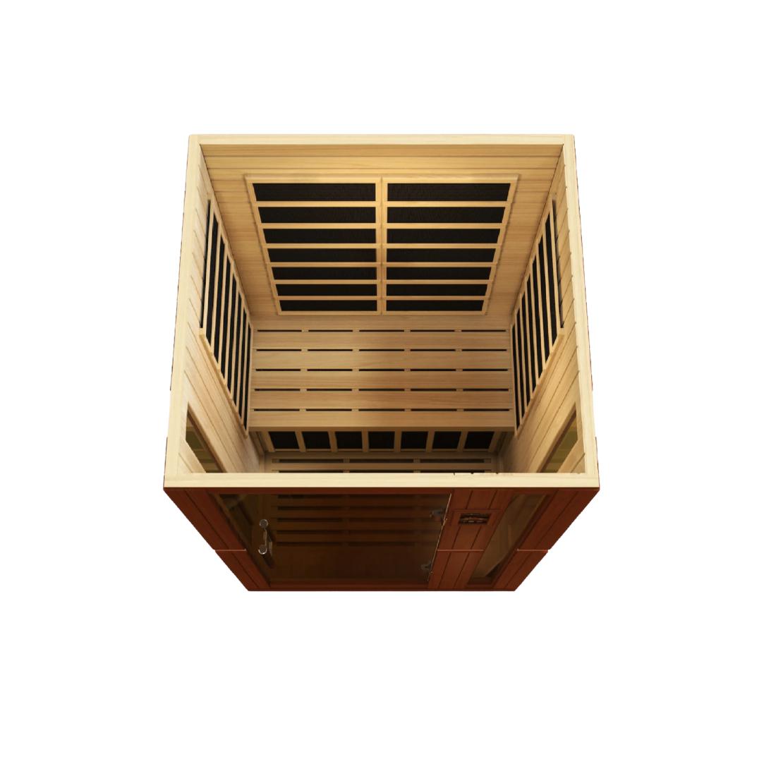 Dynamic "Vittoria Edition" 2-Person Low EMF Far Infrared Sauna, DYN-6220-01 Interior Carbon Panels