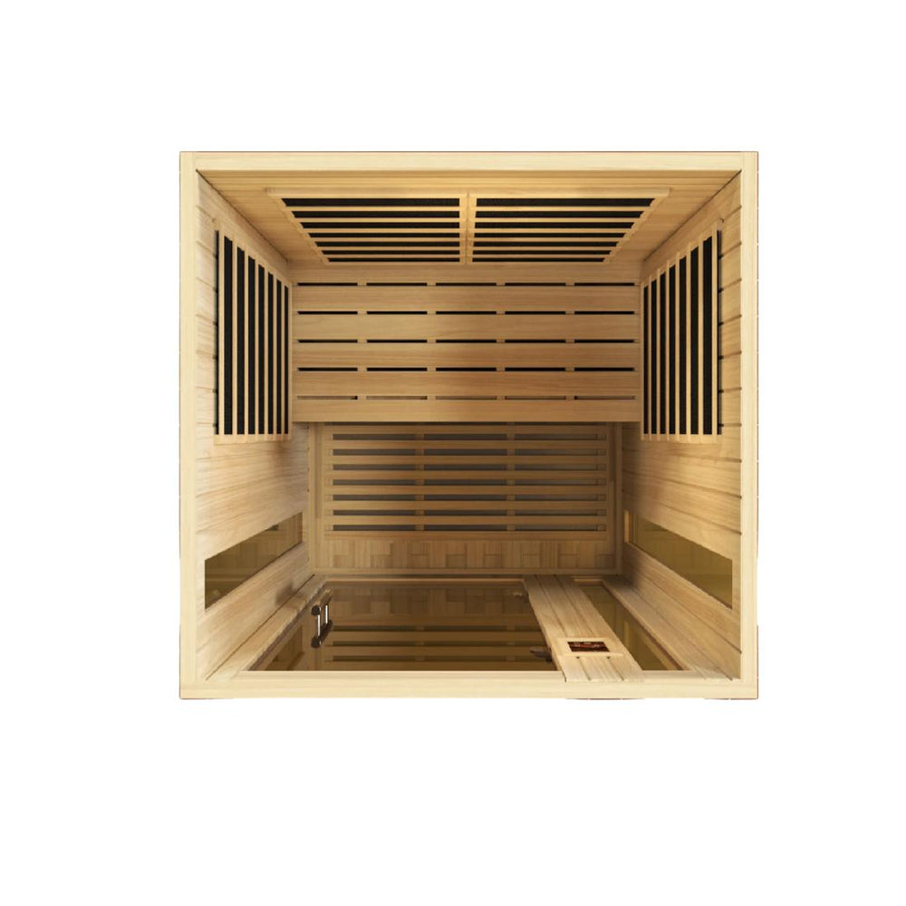 Dynamic "Vittoria Edition" 2-Person Low EMF Far Infrared Sauna, DYN-6220-01 Interior Space Layout
