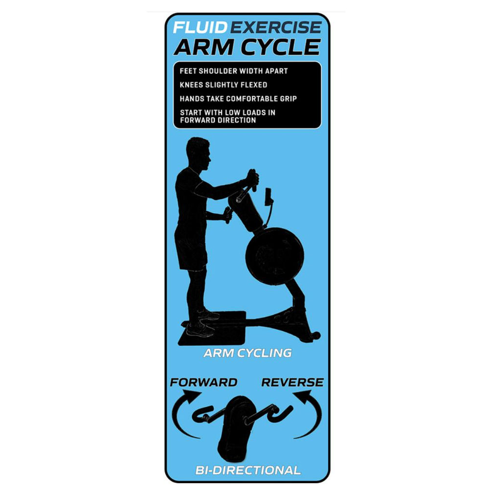 E650 Arm Cycle Ergometer Arm Rower Instruction Decal