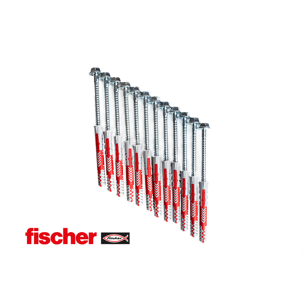 BenchK Fischer 10 × 80 Expansion Plugs with BenchK Wall Bar Screws ( 4 pcs. )