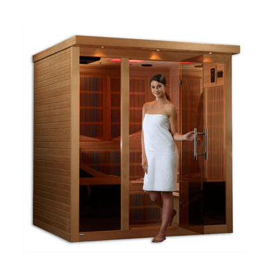 Golden Designs Monaco Elite 6-Person Far Infrared Sauna, GDI-6996-01 ELITE Size Reference