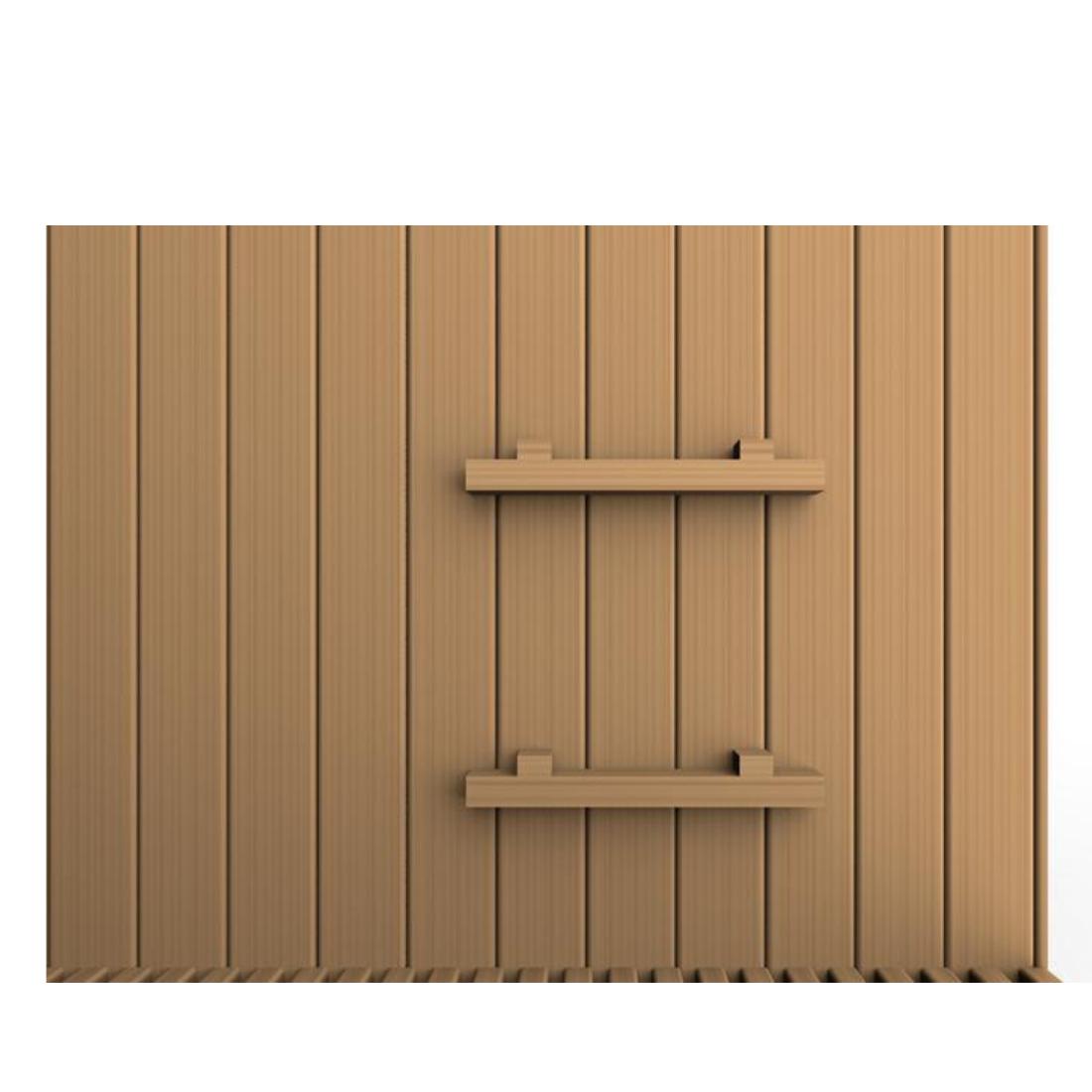 Golden Designs "Osla Edition" 6 Person Traditional Steam Sauna - Canadian Red Cedar, GDI-7689-01 dual vertical shelving.